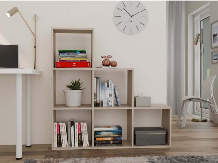 Actual product image Topeshop STEP SONOMA 3X3 bookshelf for living room (115 x 38 x 115 cm)