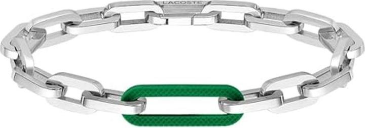 Lacoste Original steel bracelet with silicone link 2040103 (Edelstahl / Silikon)