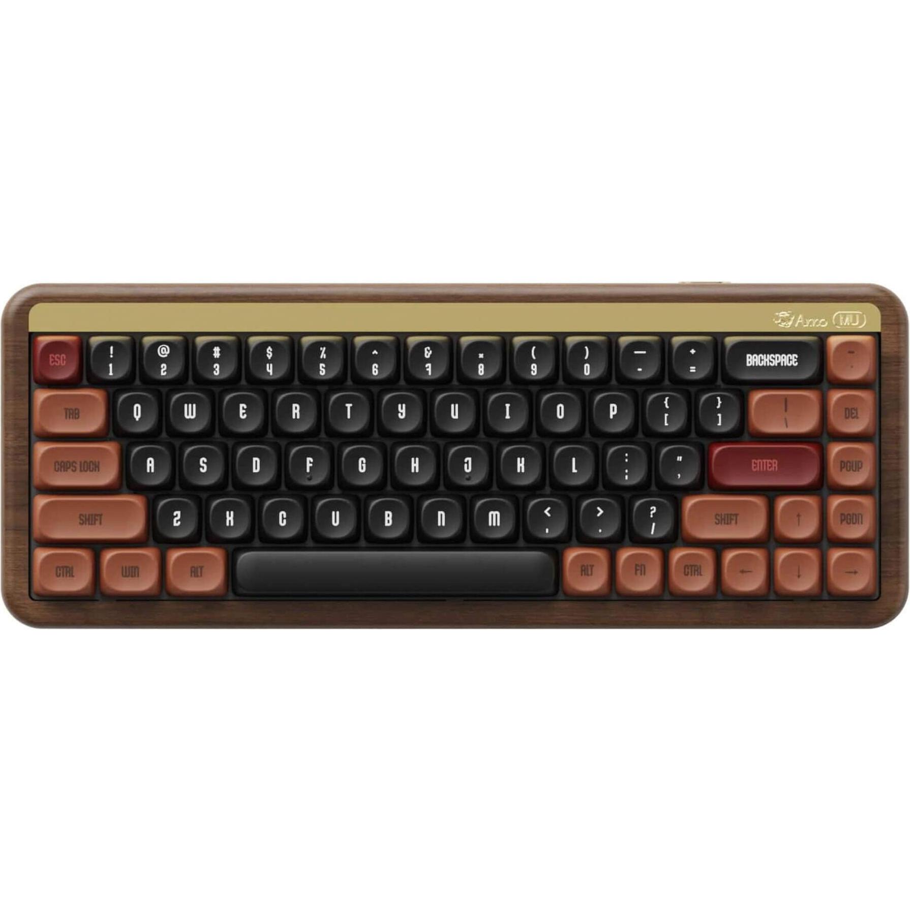 Akko MU01 Autumn (US, Kabelgebunden, Kabellos), Tastatur, Braun
