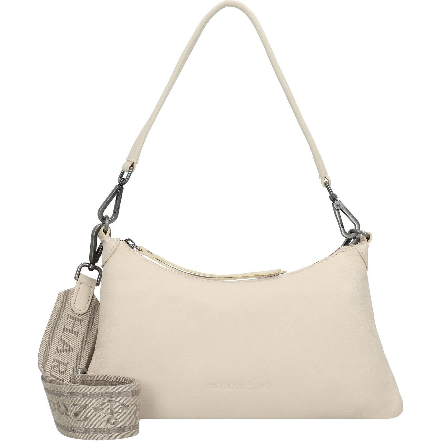 Harbour 2nd, Handtasche, Just Pure Schultertasche Leder 33 cm, Beige