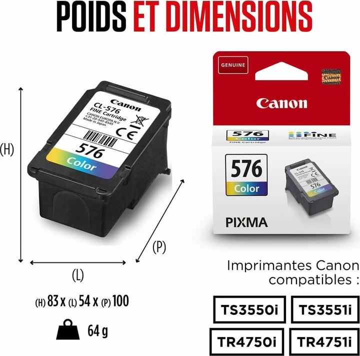 Actual product image Canon CL-576 (Color)