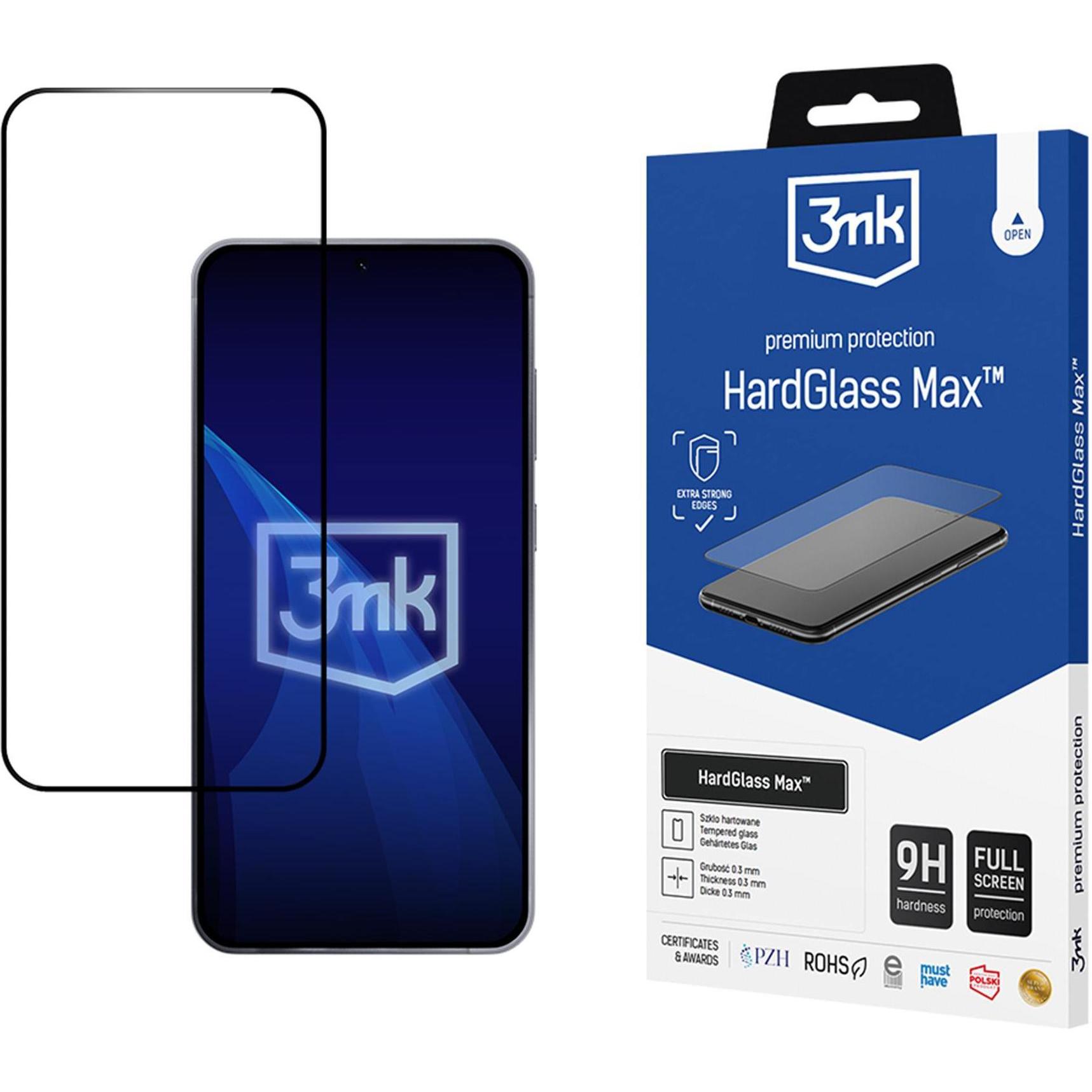 3MK tvrzené sklo Hardglass Max Framefit pro Samsung Galaxy S26 (Samsung Galaxy S26), Pellicola protettiva smartphone, Trasparente
