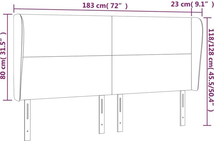 Immagine prodotto vidaXL Cassandra (183 x 23 x 128 cm)