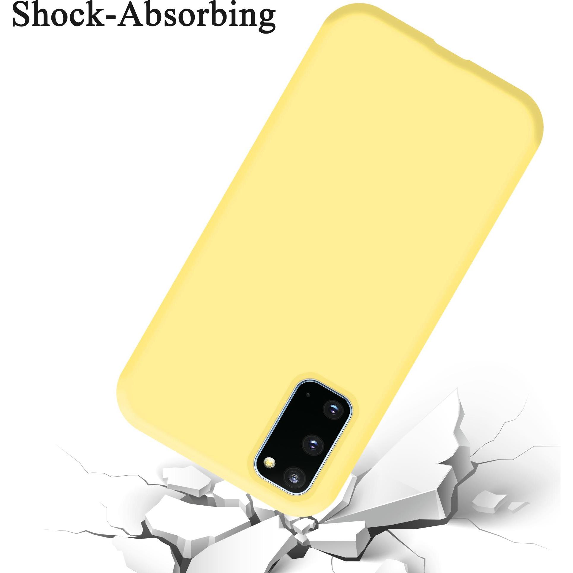 Thumbnail - Cadorabo TPU Liquid Silicone Case Cover (Samsung Galaxy S20+), Smartphone Hülle, Gelb
