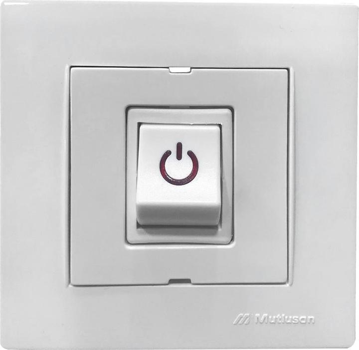 Productafbeelding Mutlusan Candela 1-voudige verlichte aan/uit schakelaar voor doorstroomverwarmers etc. Wit