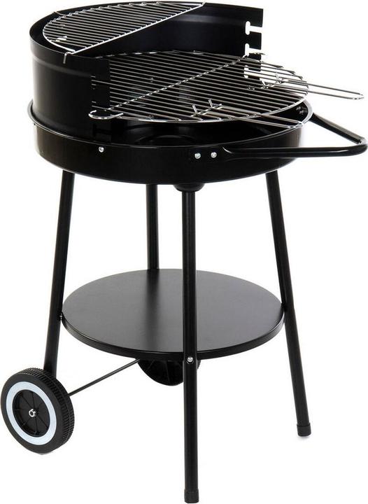 Actual product image DKD Home Decor Charcoal barbecue with wheels black metal plastic 59 x 49.5 x 82 cm