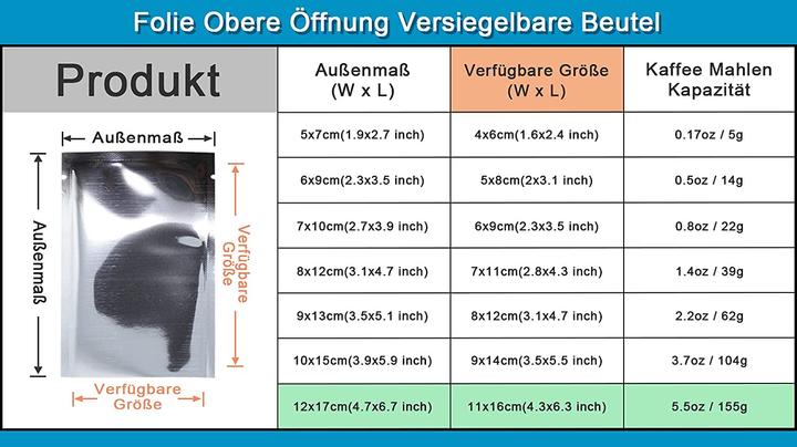 Produktbild Waccomt Pack Heisssiegelbeutel (200x)