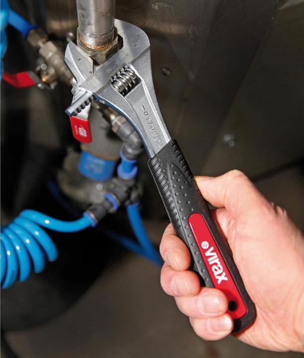 Immagine prodotto Virax Chiave a forchetta rotante da 12" con ganascia funzionale 2 in 1 per tubi e dadi