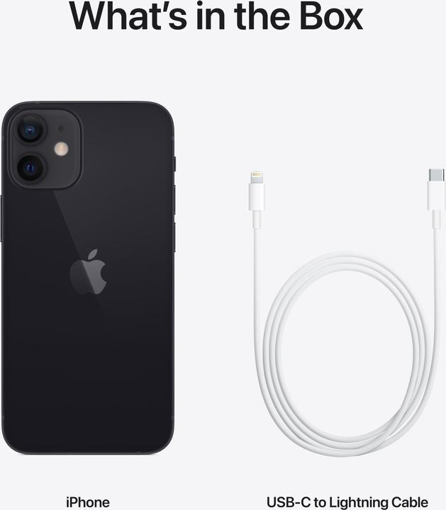 Immagine prodotto Apple iPhone 12 mini (64 GB, Nero, 5.40", SIM + eSIM, 5G)