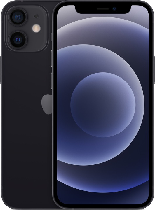 Apple iPhone 12 mini (256 GB, Black, 5.40", SIM + eSIM, 12 Mpx, 5G)