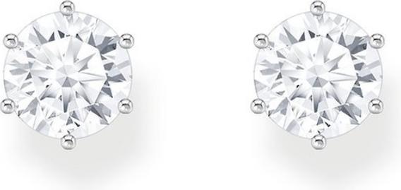 Actual product image Thomas Sabo Stud earrings with brilliant-cut white stone (925 sterling silver)