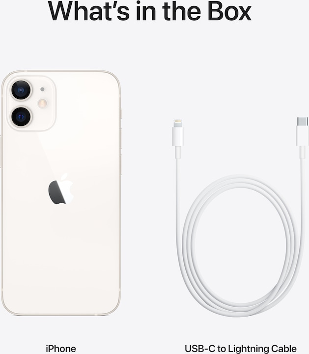 Actual product image Apple iPhone 12 mini (128 GB, White, 5.40", SIM + eSIM, 12 Mpx, 5G)