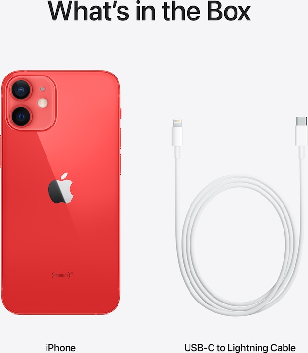Actual product image Apple iPhone 12 mini (128 GB, (PRODUCT)​RED, 5.40", SIM + eSIM, 12 Mpx, 5G)