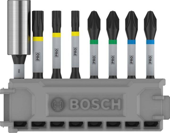 Actual product image Bosch Professional Zubehör Screwdriver bit Impact Control Power Bit Pack, 8 pcs. T20, T25, T30, 2x PH2, 2x PZ2 (Hexagon socket TX)