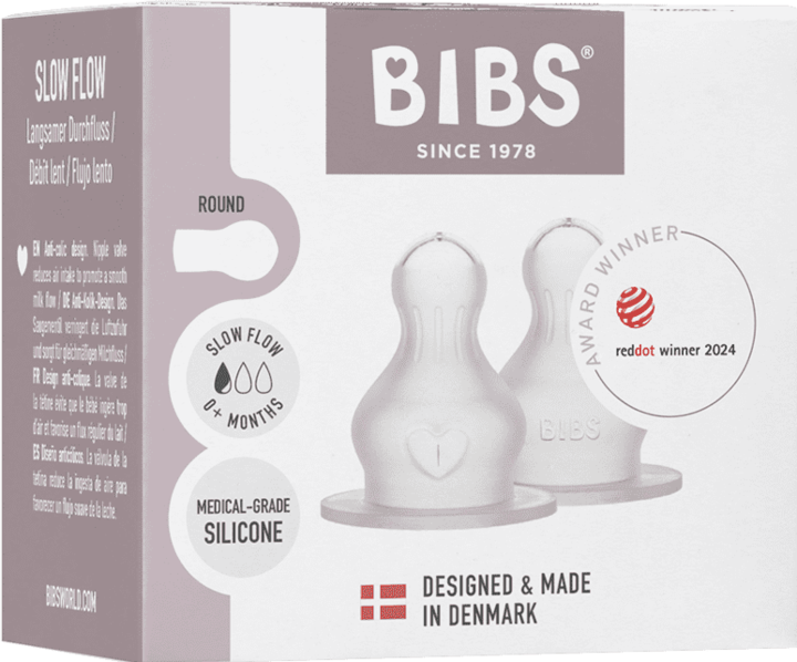 Actual product image Bibs Bottle suction Silicone Slow Flow 2 pieces