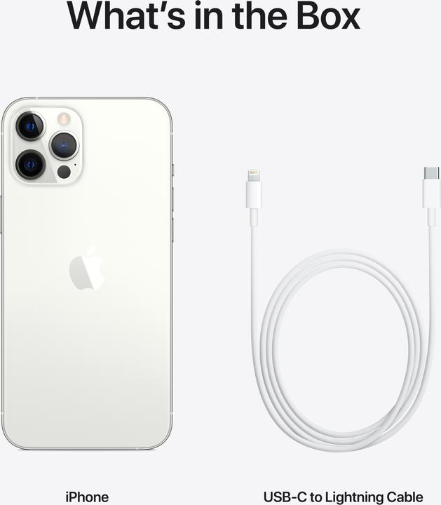 Produktbild Apple iPhone 12 Pro Max (128 GB, Silver, 6.70", SIM + eSIM, 5G)