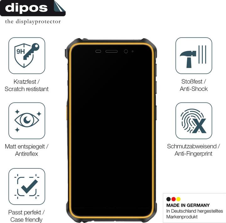 Produktbild Dipos Anti-Shock Displayschutz Matt 9H (1 Stück, Ulefone Armor X12 Pro)