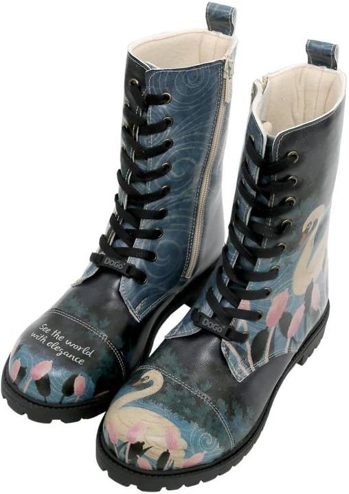 Actual product image Dogo Vegan Leather Navy Long Boots (36)