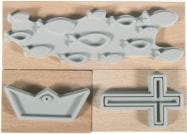 Produktbild Rayher Holzstempelset Konfirmation, Kommunion, 3 Stück