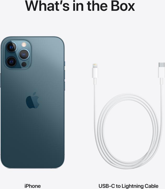 Produktbild Apple iPhone 12 Pro Max (128 GB, Pacific Blue, 6.70", SIM + eSIM, 12 Mpx, 5G)