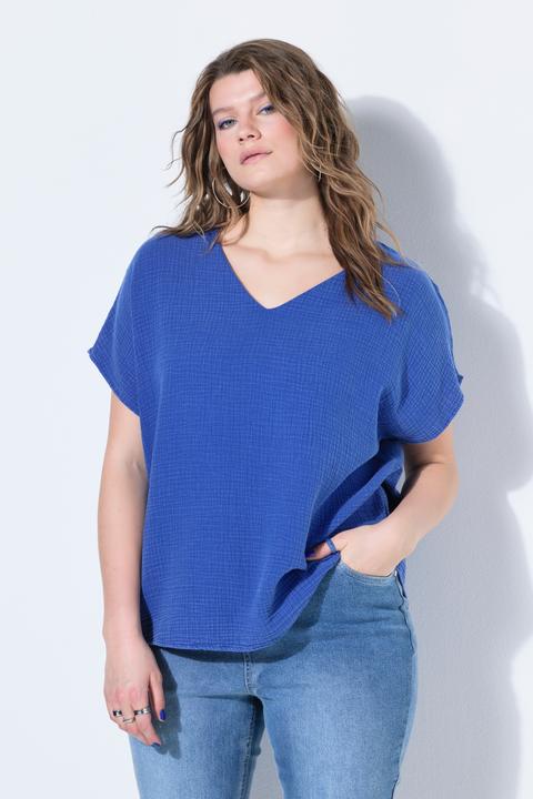 Actual product image Studio Untold Oversized Cap Sleeve Muslin Blouse (58)
