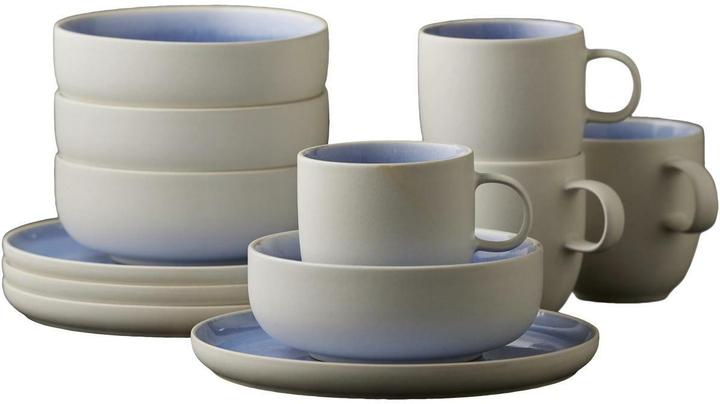 Studio Round Speise-Service North 12-teilig, Eisblau (12 Stk.)