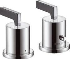 hansgrohe AXOR Citterio 2-hole bath rim thermostat with lever handles