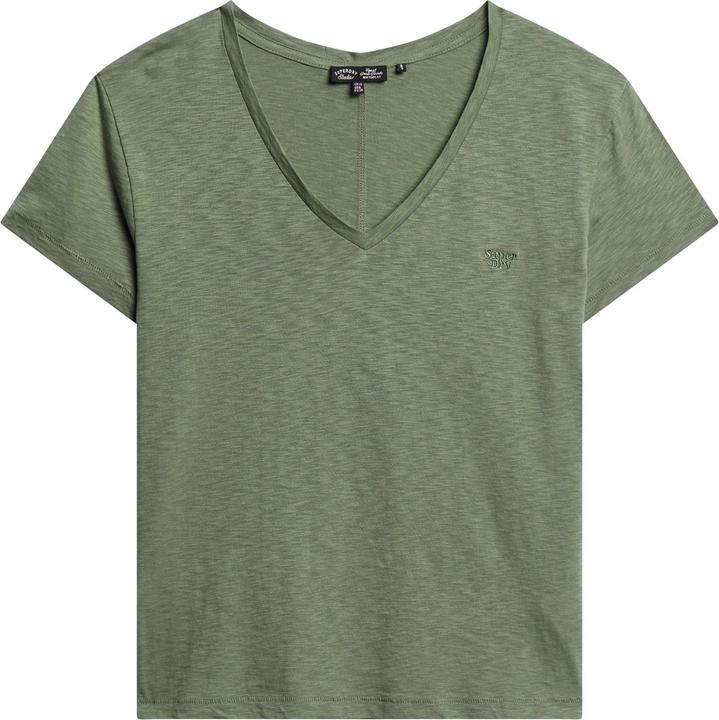 Produktbild Superdry Strukturiertes T-Shirt mit V-Ausschnitt und Stickerei (XS)