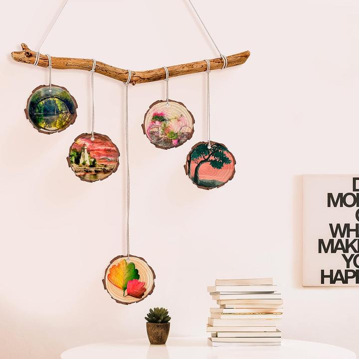 Image du produit Kurtzy 20 Stück Deko Holzscheiben