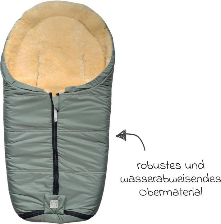 Produktbild Kaiser Baby Kaiser Babyschalen Fusssack aus Lammfell Naadja, salbei green/grey