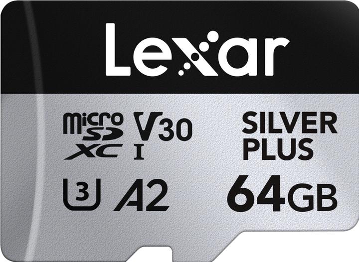 Image du produit Lexar Professional Silver Plus (64 Go, microSDXC, U3, UHS-I)