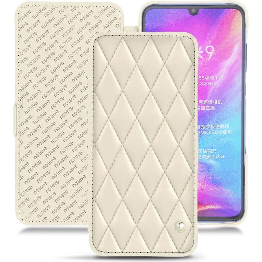 Noreve Lederschutzhülle horizontal (Xiaomi Mi 9), Smartphone Hülle, Weiss