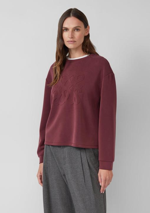 Produktbild s.Oliver Sweatshirt Scuba-Sweatshirt im Relaxed Fit mit Prägung (38)