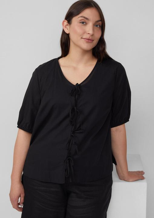 Immagine prodotto s.Oliver Bluse Baumwollbluse mit V-Ausschnitt und Puffärmeln (52)