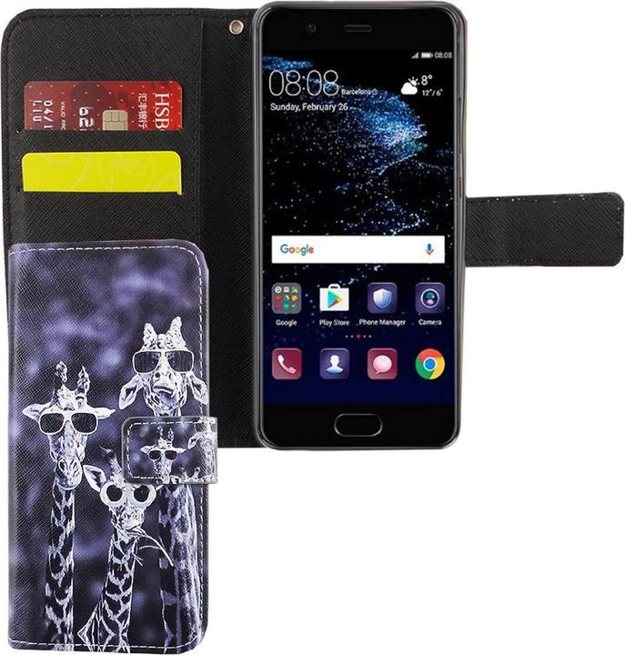 Produktbild König Design Schutz Handy Hülle für Huawei P10 Case Cover Tasche Wallet Etui Handyhülle Neu (Haier P10)