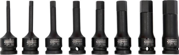 Produktbild KS Tools 1/2″ Kraft-Bit-Stecknuss-Satz, lang, 8-tlg