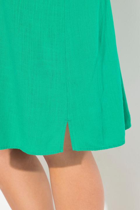 Produktbild Ulla Popken Kleid, Leinenmix, Oversized, Hemdkragen, Halbarm (62)