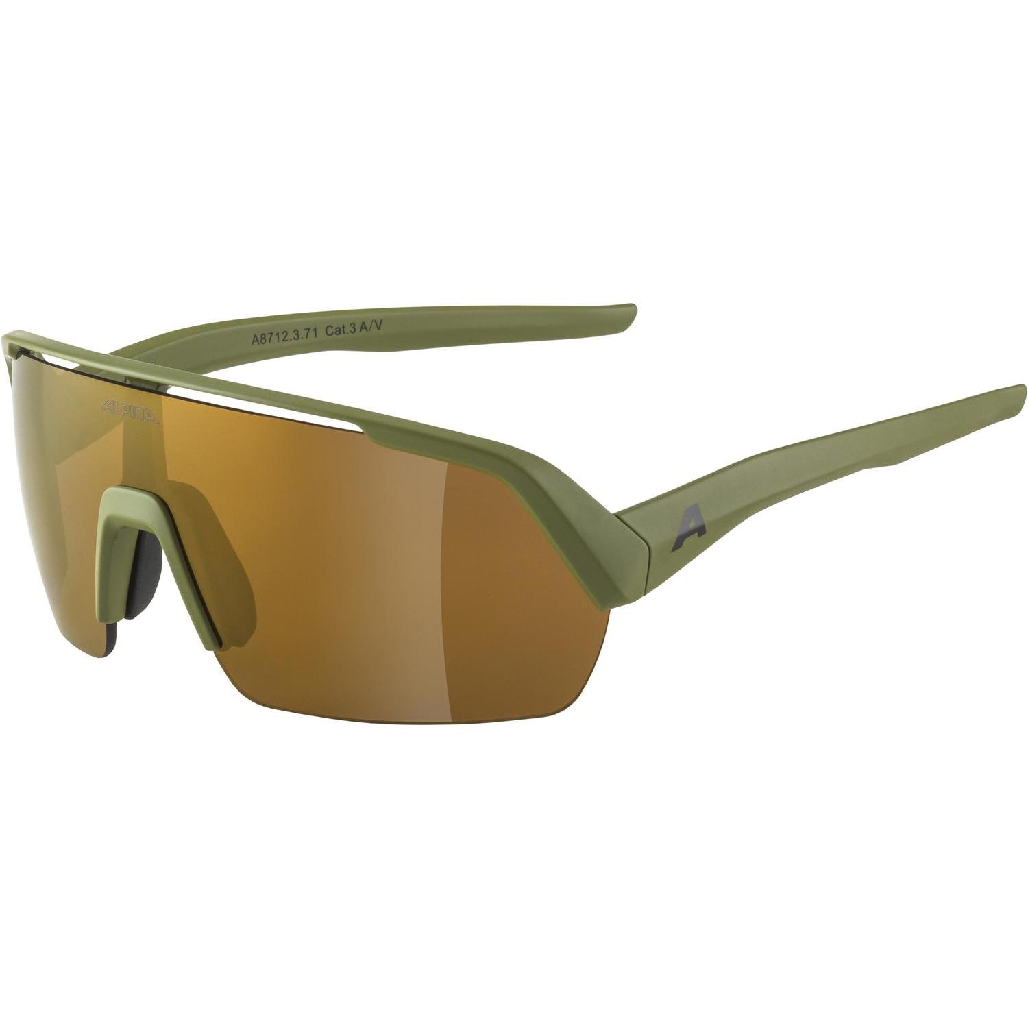 ALPINA SPORTS, Herren, Sportbrille, Turbo (olive matt, Gold), Grün