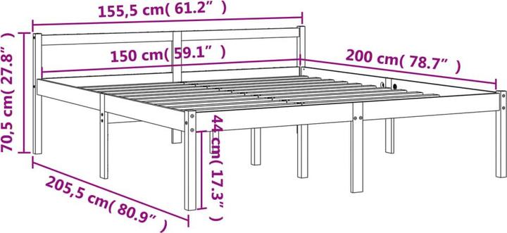 Image du produit vidaXL Seniorenbett (150 x 200 cm)