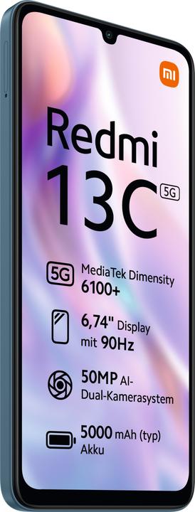 Productafbeelding Xiaomi Redmi 13C 5G (128 GB, Schemerblauw, 6.74", Dubbele SIM, 5G)