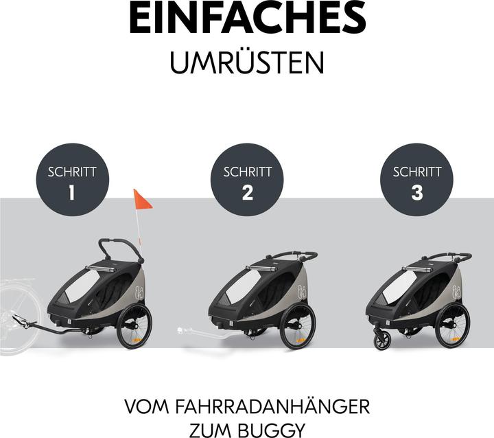 Actual product image Hauck Dryk Duo Plus Fahrradanhänger