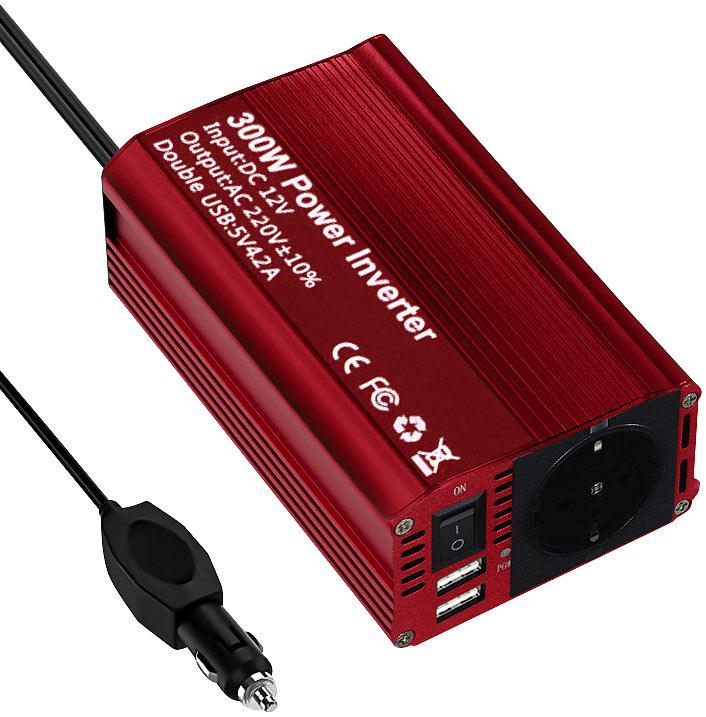 Produktbild Revolt 300-Watt-Kfz-Spannungswandler auf 230 Volt, 2x USB