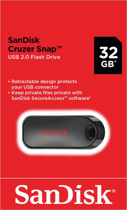 Actual product image SANDISK cruzer snap (32 GB, USB-A)