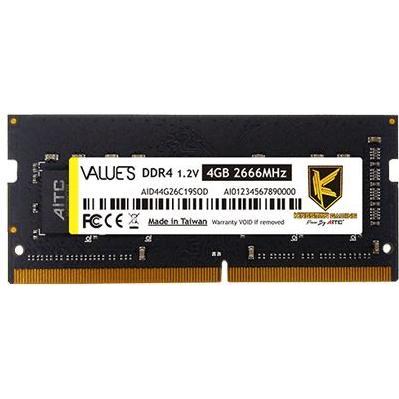 AITC 4 GB di valori DDR4 2666MHz Sodimm (2666 MHz, DDR4-RAM, SO-DIMM), Memoria RAM