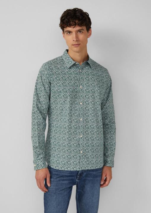 Immagine prodotto s.Oliver Hemd Slim Fit: Baumwollhemd mit All-over-Print (S)