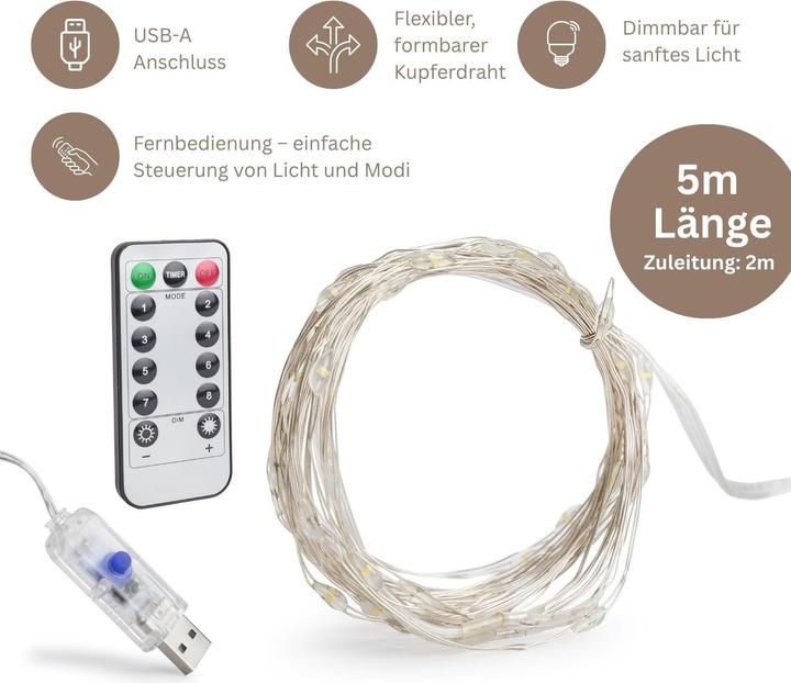 Produktbild Hermex LED Kupferdraht-Lichterkette (5 m)