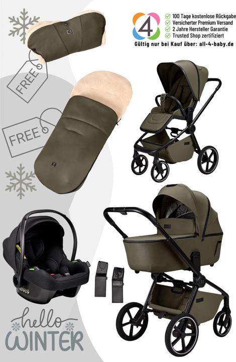 Actual product image Moon Resea 2.0 Komkinderwagen 3in1-Winterset mit Cosmo 2.0, Fusssack und Handmuff