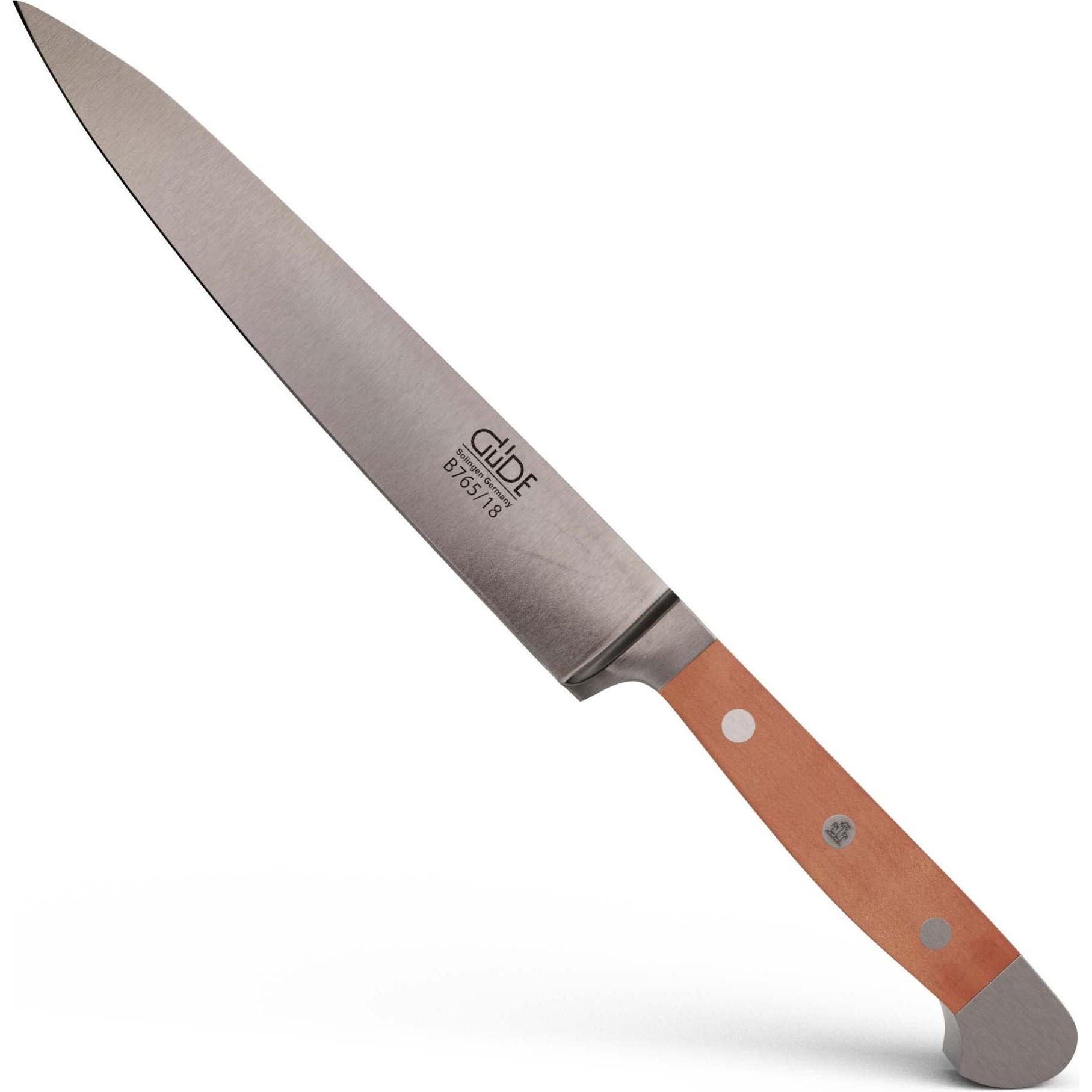 Güde Solingen Alpha Filiermesser 16 cm Birne, Küchenmesser, Braun