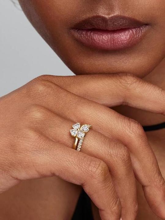 Produktbild Pandora Funkelnder Glücksklee-Teilring (52, 54)