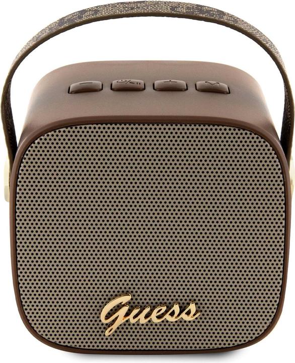 Actual product image Guess głośnik Bluetooth GUWSB2P4SMW Speaker mini brązowy/bown 4G Leather Script Logo with Strap (4 h)